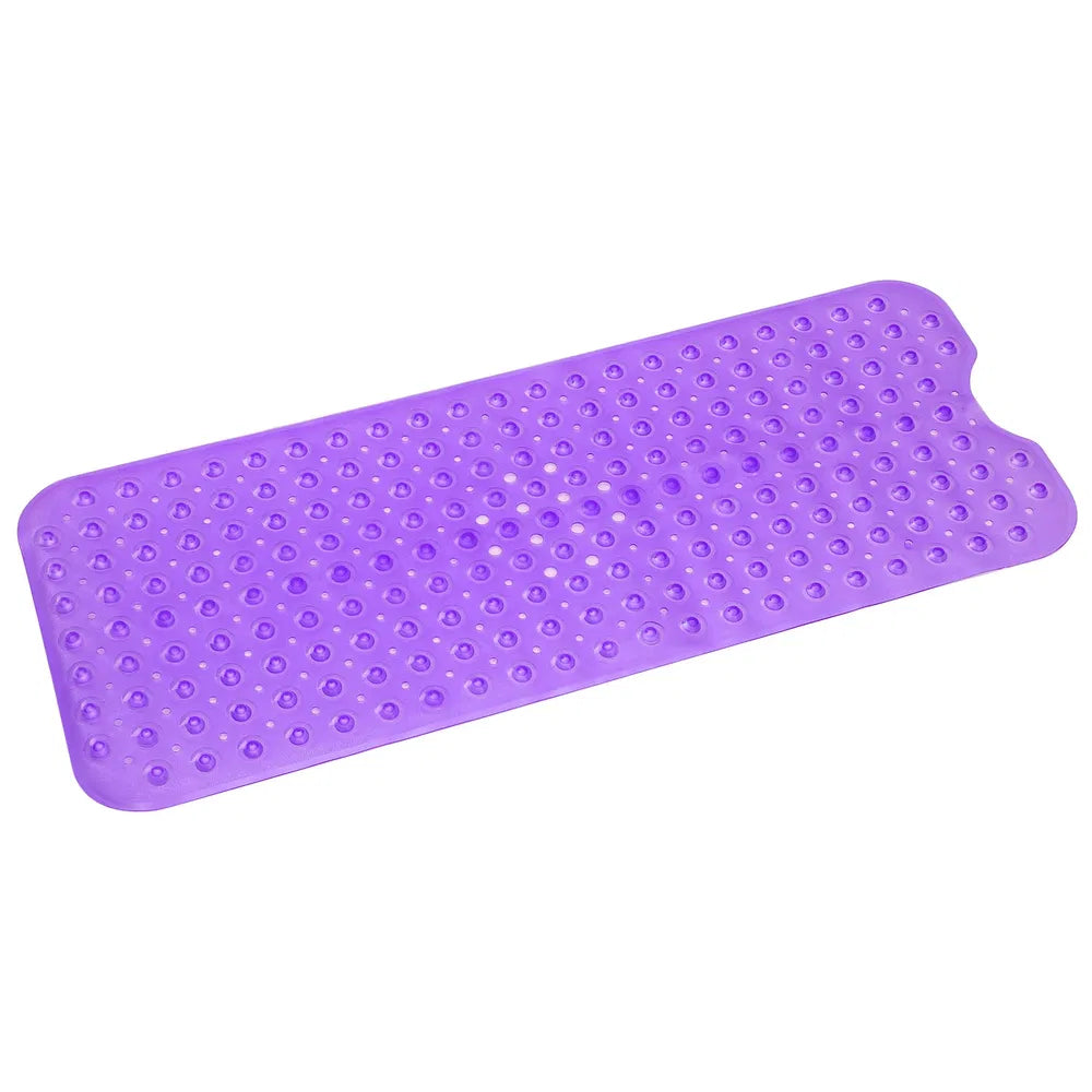 Pebble-Texture Bath Mat — Purple