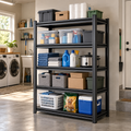Five-Tier Storage Shelving — Black