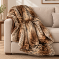 Coffee Faux-Fur Throw
