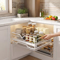 Pull-Out Under-Sink Cabinet Organizer with Drain Tray