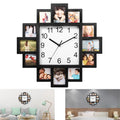 Photo Collage Wall Clock - Black
