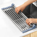 Roll-Up Over-Sink Dish Drying Rack — 17.5 × 11.8 in