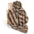 Brown Taupe Faux-Fur Throw